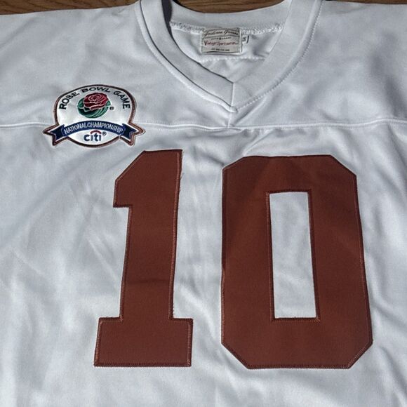 Texas Longhorns Football Jersey Vince Young Rose Bowl Gridiron Greats Size 54 - Picture 3 of 11